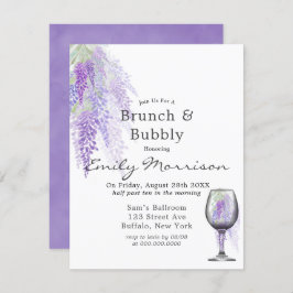 Wisteria Vin Glass Brunch & Bubbly-inbjudan Inbjudningar