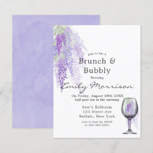 Wisteria Vin Glass Brunch & Bubbly-inbjudan Inbjudningar