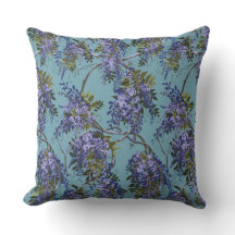 Wisteria Vine Blommigt Dekorativ kudde