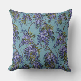 Wisteria Vine Blommigt Dekorativ kudde