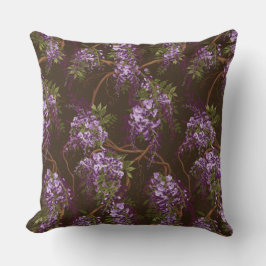 Wisteria Vine Blommigt Dekorativ kudde