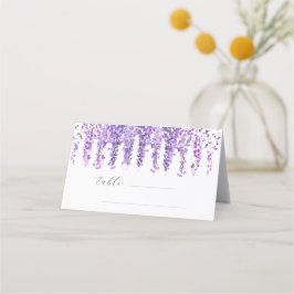 Wisteria Watercolor Flower Blommigt Bröllop Placeringskort