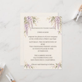 Wisteria Wedding Invitation Inbjudningar