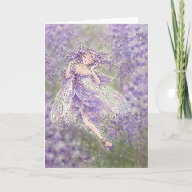 Wisteriahälsningkort Kort (Framsida)