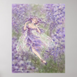 Wisteriakonsttryck Poster