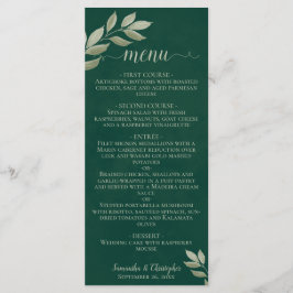 Wistful Löv Emerald & Sage Grönt Bröllop Meny
