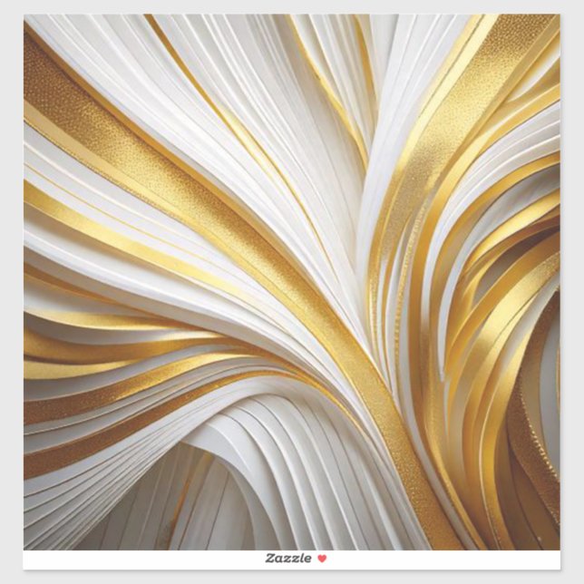 Wit Goud Retro  Klistermärken (Ark)