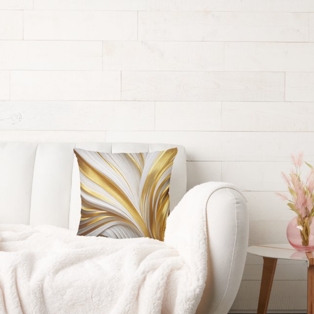 Wit Goud Retro Kussen Kudde (Soffa)