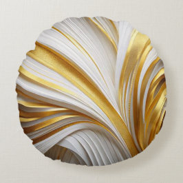 Wit Goud Retro Kussen Rund Kudde