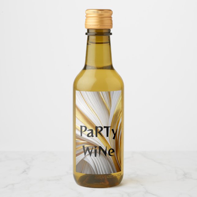 Wit Goud Retro  Vinetikett (Framsida)