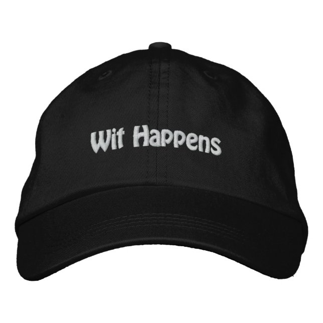 Wit Happens Broderad Keps (Framsida)