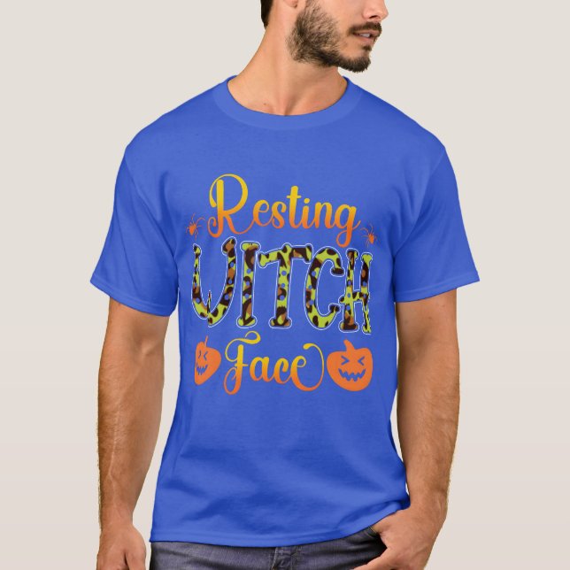 Witch Ansikte Halloween-vänner T Shirt (Framsida)