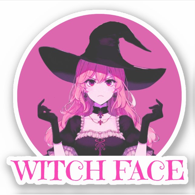 Witch Ansikte Klistermärken (Framsida)
