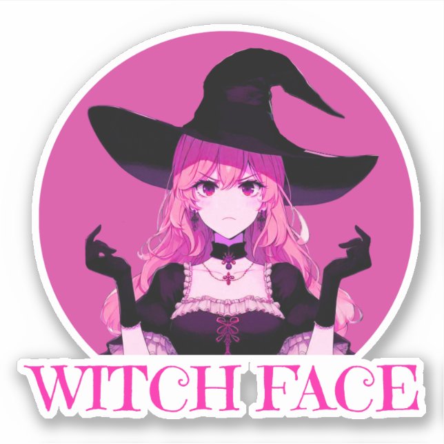 Witch Ansikte Klistermärken (Framsida)