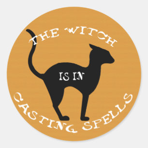 Witch är i runt klistermärke