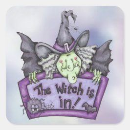 Witch är i - Stickers Fyrkantigt Klistermärke