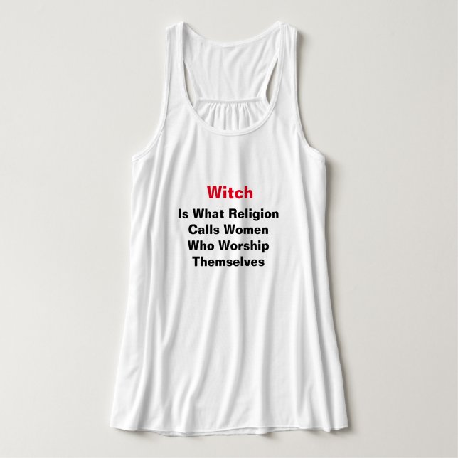 Witch är vilken religion linne med racerback  (Design framsida)