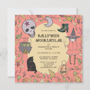Witch Barn Halloween fest Inbjudningar