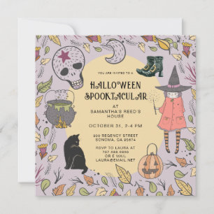 Witch Barn Halloween fest Inbjudningar