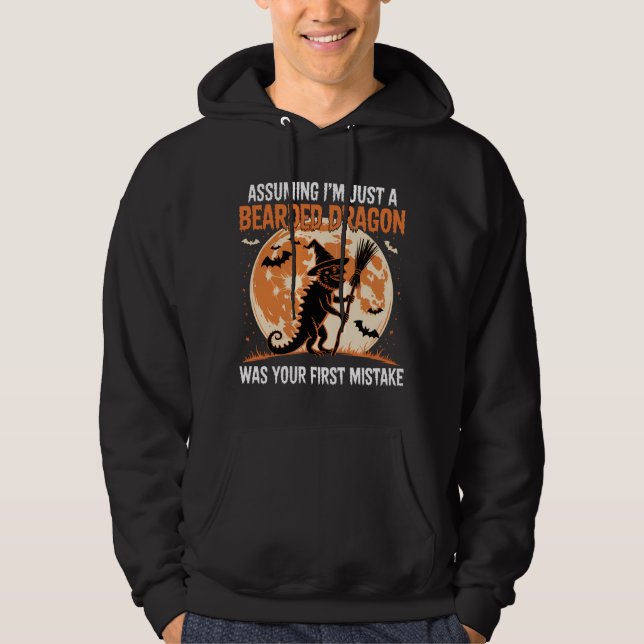 Witch Bearded Dragon Halloween Hoodie (Framsida)
