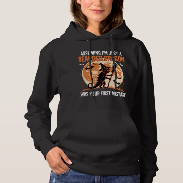 Witch Bearded Dragon Halloween T Shirt (Framsida)