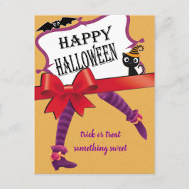 witch ben Halloween Vykort