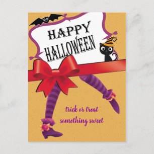 witch ben Halloween Vykort