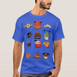 Witch Black Cat Cupkaka Eyeball Spider Fladdermus T Shirt