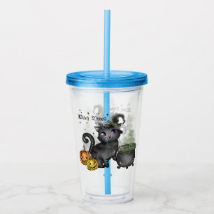 Witch Black Cat Witch Vibes Take Away Mugg