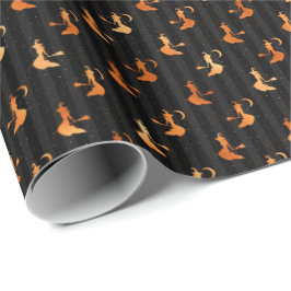 Witch Black Rand Copper Halloween Mönster Presentpapper