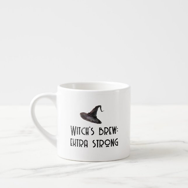 Witch Brew White Halloween Espressomugg (Vänster)