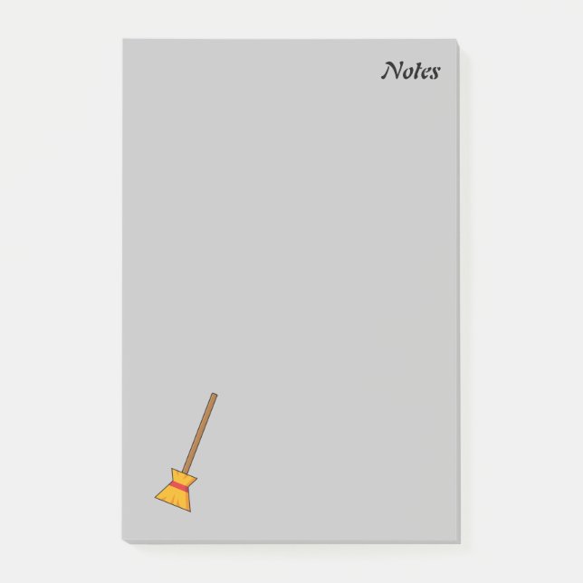 Witch Broom | Lägg till text Post-it Block (Framsida)