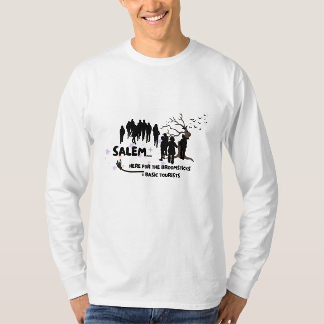 Witch Broom Shirt Visit Salem Basic Tourist T (Framsida)