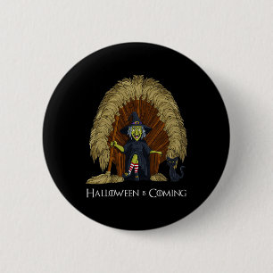 Witch Brooms Throne Roligt Halloween Girls Kids Knapp