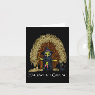 Witch Brooms Throne Roligt Halloween Girls Kids Kort