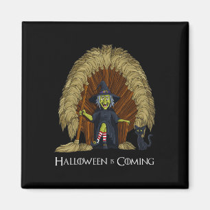 Witch Brooms Throne Roligt Halloween Girls Kids Magnet