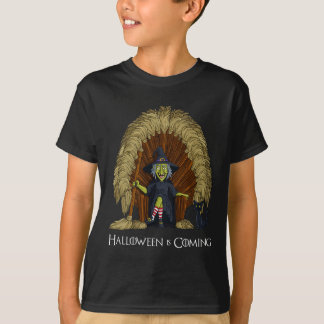 Witch Brooms Throne Roligt Halloween Girls Kids T Shirt