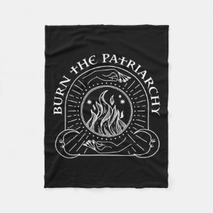 Witch Burn the Patriarchy Halloween Women's Högers Fleecefilt