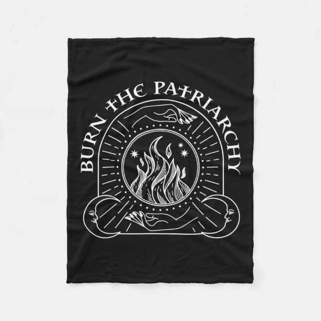 Witch Burn the Patriarchy Halloween Women's Högers Fleecefilt (Framsidan)