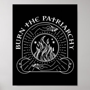 Witch Burn the Patriarchy Halloween Women's Högers Poster