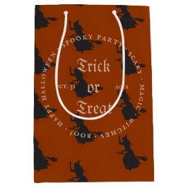 Witch Bus eller godis Halloween Grunge Mönster