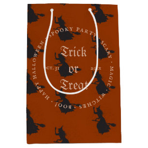 Witch Bus eller godis Halloween Grunge Mönster
