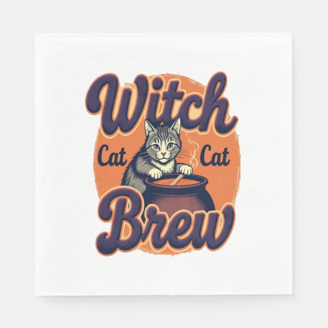 Witch Cat Brew Pappersservett (Framsidan)