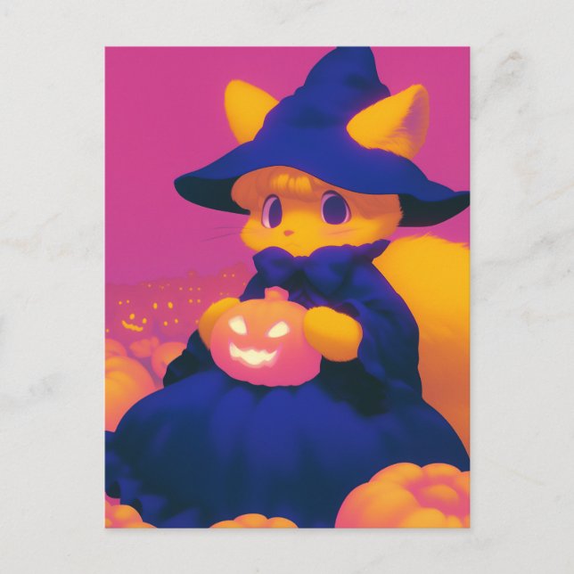 Witch Cat Vykort (Framsida)