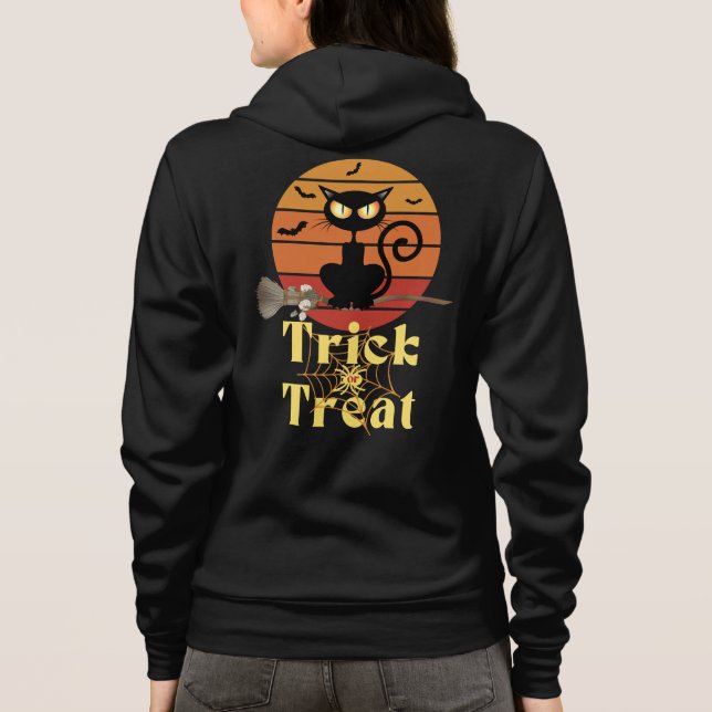 Witch Cat's Bus eller godis Äventyr T Shirt (Baksida)