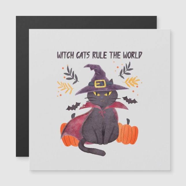 Witch Cats Rule World - Black Cat (Fram/baksida)