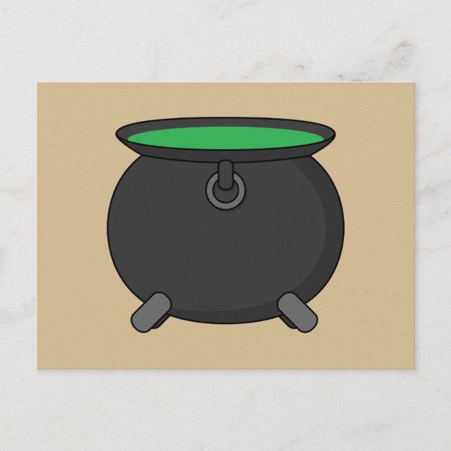 Witch Cauldron Helg Vykort (Framsida)