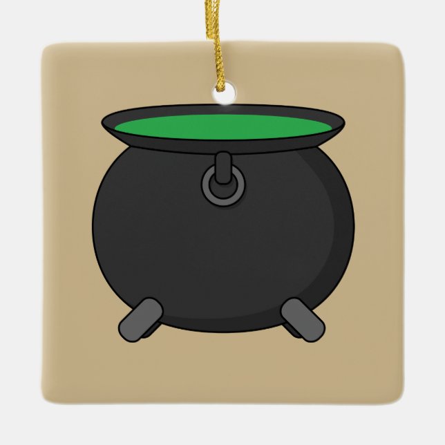 Witch Cauldron Julgransprydnad Keramik (Framsida)