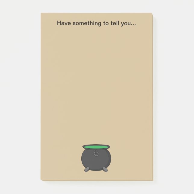 Witch Cauldron | Lägg till text Post-it Block (Framsida)