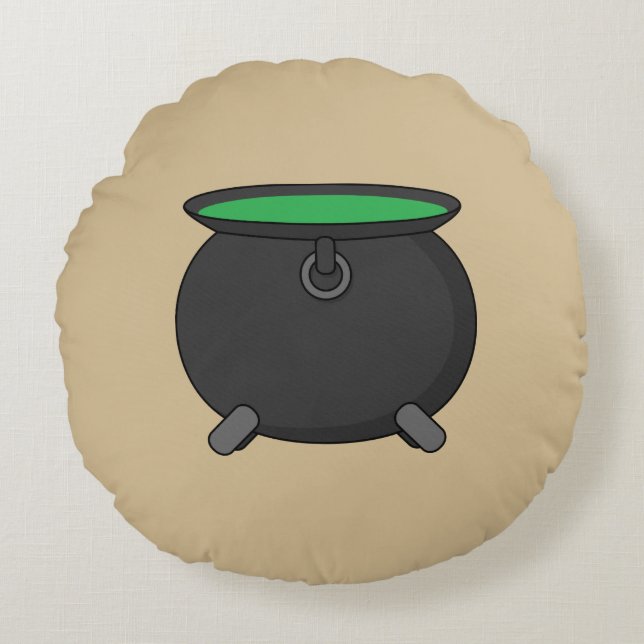Witch Cauldron Rund Kudde (Framsidan)